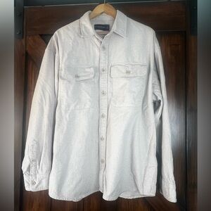 Abercrombie & Fitch 90's Oversized Shirt Men's XL Cream Button-Up